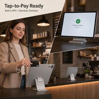 Tablette ZOLON MP12 Android 16 GMS SoftPOS 14 pouces 2240x1400 11 pouces double taille NFC Tap-to-Pay Dock Pogo Pin 10000mAh pour la vente au détail en libre-service