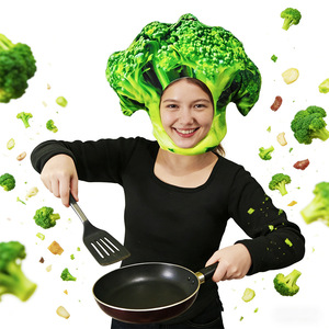 Luling Yaoyao Gorro de brócoli, accesorios para fiestas, accesorio divertido para disfraces para adultos y niños - Product Image 2