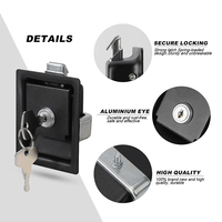 Poignée de remplacement avec serrure à palette en acier inoxydable pour boîte à outils de camion, remorque, UTV, VTT, camion