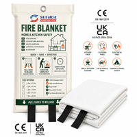 Couverture ignifuge en fibre de verre résistante à la chaleur pour la sécurité domestique et la cuisine, vente en gros, emballage personnalisé avec logo, pour acheteurs européens