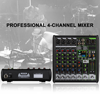 Carte son de mixage audio DJ 4 canaux RX4-PRO, mixeur de diffusion en direct avec enregistrement USB pour PC, studio et streaming
