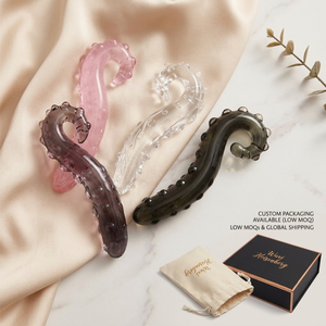 Masturbador Femenino, Varita Yoni de Vidrio, Estimulación Vaginal, Dildo de Cristal para Mujeres, Varita Masajeadora con Textura de Hipocampo - Product Image 1