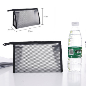 Travel <b>Makeup</b> Bag Rectangle Waterproof Cosmetic <b>Storage</b> Pouch <b>For</b> Trip Black And White - Product Image 3