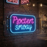 Lettres lumineuses LED néon en acrylique pour le commerce transfrontalier, étanches IP65, personnalisables, pour l'extérieur et l'intérieur, panneau publicitaire créatif