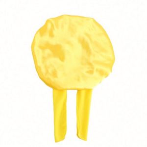 Lovely Plain Fashion Hot Sale Kids Hair Bonnet Satin Baby Bonnet Wholesale Kids Bonnet Satin Adjustable With <b>Tie</b> - Product Image 3