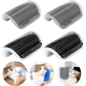 <span class=keywords><strong>Pas</strong></span> <span class=keywords><strong>cher</strong></span> Pet Cat Self Groomer Cat Corner Face Scratcher Wall Mount Pet Self Toilettage Nettoyage Brosse de Massage Peigne Avec Pochette Cataire - Product Image 2