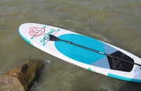 Planche à pagaie la plus vendue planche de surf portable bleue planche de sport stable pour unisexe
