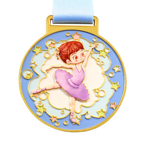 Médailles de danse pour enfants, prix de compétition, artisanat en métal, gravure personnalisée, logo commémoratif, souvenirs de danse, médailles de ballet avec ruban - Product Image 6