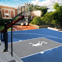 Kit de sol sportif extérieur antidérapant en plastique pour terrain de basketball, installation rapide, écologique, résistant à l'usure, épaisseur 1,6 mm