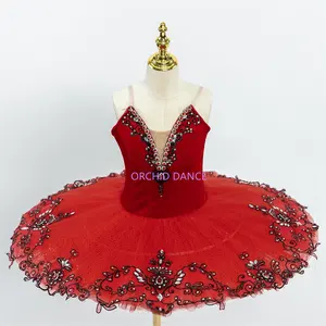 Alta Qualidade Tamanho Personalizado 12 Camadas Desempenho Desgaste Mulheres Adulto Crianças Meninas Don Quijote Professional Red Ballet Tutu