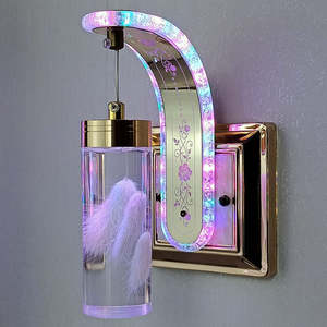 Lampe murale à LED en acrylique pour galerie de fleurs sèches Lampe murale décorative d'intérieur Veilleuse d'ambiance colorée fantaisie - Product Image 4