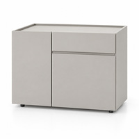 Armoire de classement de bureau en panneaux de bois sur mesure, moderne, en MDF stratifié, mélaminé, avec tiroirs et finition thermolaquée
