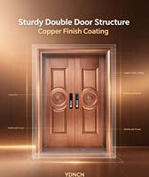 Système de sécurité de porte à double entrée de conception européenne YDNCN, serrure intelligente, structure en alliage d'aluminium résistant aux intempéries, appartement personnalisé