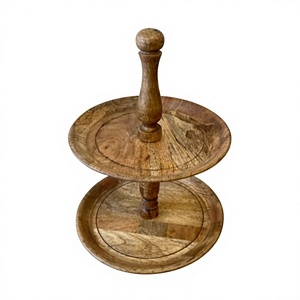 Base Redonda de Madera para Pastel, Hecha a Mano, Diseño de Pedestal de Madera Sólida, Ecológica, AZ ENTERPRISES AZE-WCS023, Apta para Lavavajillas - Product Image 6