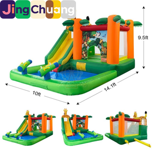 Castillo Inflable con Tobogán para Niños, <span class=keywords><strong>de</strong></span> PVC, Marca JingChuang, para Exteriores, Grande, para Comercio Electrónico - Product Image 4