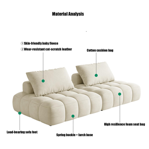 Nuevo Sofá Modular Seccional de Lujo Moderno Estilo Nube, Sofá Combinado Resistente y Compacto, Muebles para Sala de Estar, Decoración del Hogar - Product Image 3
