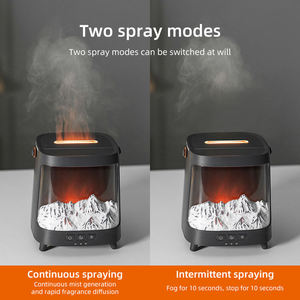 מפיץ ארומתרפיה חשמלי עם להבה ריאליסטית, מכשיר אדים עם תאורת לד, רב מכר - Product Image 5