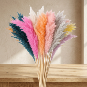 Decoración Boho para el Día de San Valentín, Plumas Grandes, Flores Secas Naturales, Hierba de Pampas, Ecológica, Duradera, Flor Hecha a Mano - Product Image 2