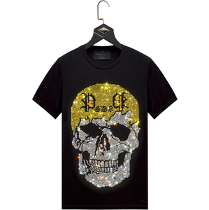 2024 nhà máy bán buôn mẫu miễn phí Topaz Skull truyền nhiệt strass hotfix tinh thể Rhinestone Motif cho hàng may mặc - Product Image 1