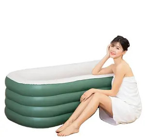 पीवीसी हटाने योग्य ढक्कन के साथ पोर्टेबल वयस्कों Inflatable बाथटब बाथटब स्पा के साथ