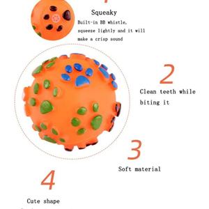 Juguetes Masticables para Perros Pequeños de Alta Calidad y Ecológicos, de Vinilo Rodante con Diseño de Huella para Jugar en Interiores/Exteriores - Product Image 2