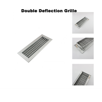 Grilles de ventilation murales modernes en aluminium à double déflection pour l'air conditionné, avec lamelles réglables