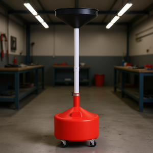 Réservoir de vidange d'huile usagée réglable de 8 gallons avec roues pour ateliers de réparation automobile, garages, transfert de fluides industriels en plastique - Product Image 2