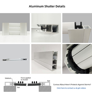 ชัตเตอร์ลูกกลิ้งอลูมิเนียมอัตโนมัติหน้าต่างม้วนเพื่อความปลอดภัยป้องกันพายุเฮอริเคน - Product Image 3