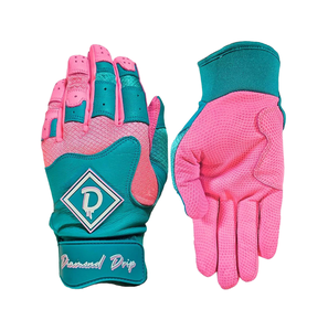 Logo Printing New Design Professional Baseball Batting Gloves Short Cuff 100% Original Cowhide Leather Anti-Slip - Product Image 3