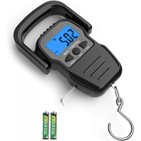 Báscula Electrónica Profesional para Equipaje J&R Comfort Grip Ergonómica de Alta Resistencia 50 kg con Pantalla LCD Retroiluminada y Regla Integrada de Alta Precisión