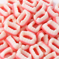 Bonbons gélifiés sucrés et acidulés assortis, saveur fruitée, en forme de dent, en vrac, fabrication OEM, vente en gros, marque privée personnalisée
