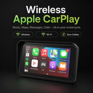 Neue Schnellverschluss-Motorrad-<span class=keywords><strong>Dashcam</strong></span> 6,2 Zoll Kabellos CarPlay&Android <span class=keywords><strong>Auto</strong></span> mit WLAN IP67 Wasserdicht für TPMS Optional - Product Image 2