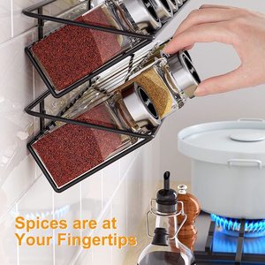 Kitchen Wall Hanging <strong>Spice</strong> <strong>Rack</strong> 4PCS <strong>Spice</strong> Organizers <strong>for</strong> <strong>Cupboard</strong> <strong>Cupboard</strong> <strong>Cupboard</strong> Pantry Door Wall <strong>Spice</strong> <strong>Rack</strong> - Product Image 3