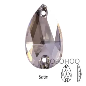 BOBOHOO High Quality Teardrop Sew On Rhinestones Large Sewing Stones Flat Back Crystals For Sale