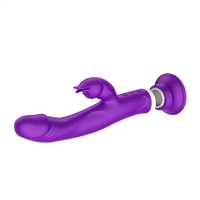 Vibromasseur Lapin en Silicone pour Poupée Sexuelle, Double Stimulation Point G et Léchage, 10 Fréquences, Ventouse, Étanche, Rechargeable USB