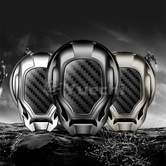 Skull Carbon Car Ignition Switch  Ring One-click Start Stop Engine Push Button Decoration Sticker Cover Interior Accessories