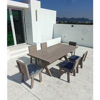 Ensemble de salle à manger moderne avec table et chaises en bois, mobilier de jardin de luxe Sigma Furniture 2026