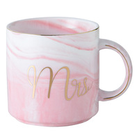 Ensemble de tasses à café en céramique marbrée personnalisées, style nordique, avec boîte cadeau pour les cadeaux de mariage et d'affaires