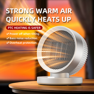 Chauffage électrique portable, mini radiateur céramique PTC, chauffage d'appoint électrique de bureau avec commande tactile - Product Image 4