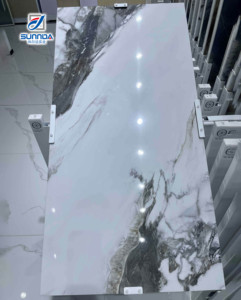 Xu Hướng Mới Tráng Men Đánh Bóng Sứ Gạch Sáng Bóng Bề Mặt Mạ Vàng Bạc Sang Trọng Đá Cẩm Thạch Thiết Kế Nhà Khách Sạn Biệt Thự - Product Image 6