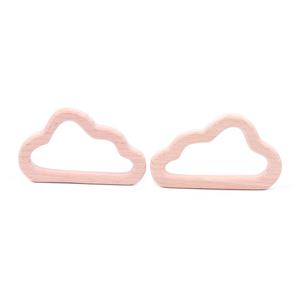 <span class=keywords><strong>Hot</strong></span> Sale Oblique Cloud Shape Organic Wooden Teether Beech Wood <span class=keywords><strong>Baby</strong></span> Teether Toy - Product Image 2