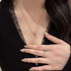 Wenchi Classic Red Three-Row Diamond <b>Necklace</b> S925 Pure <b>Silver</b> Sparkling Rose Women's Exquisite Luxury Fashion Jewelry <b>Set</b> China - Product Image 5