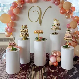 Pédales pour gâteau de mariage, rondes et élégantes, en acrylique, 1 pièce, pour les fêtes
