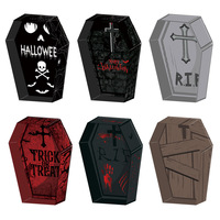 Boîtes en papier personnalisées pour Halloween, 12 pièces, boîtes à friandises en forme de cercueil, décorations, boîte surprise en forme de cercueil pour fête d'Halloween