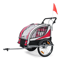 H T01 voyage en plein air 2-en-1 Cargo poussette enfants et animal de compagnie chien vélo remorque métal rouleau conteneur pour jumeaux bébé vélo équitation