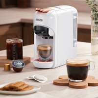 CAFELFFE MK606 Machine à café expresso 5-en-1 20 bars, prépare des boissons chaudes/froides, 7 niveaux de réglage de l'eau, compatible K-Cup/NES Original DG 44mm ESE
