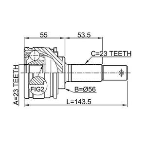 Внешний шарнир для приводного вала 4341010020 <span class=keywords><strong>Toyota</strong></span> <span class=keywords><strong>Starlet</strong></span> - Product Image 3