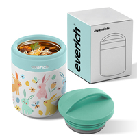 Gran oferta ODM tarro de comida al vacío de acero inoxidable de doble pared con tapa de mango de plástico contenedor de almuerzo térmico