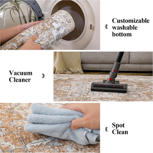 Tapis vintage 5x7, tapis antidérapant à poils ras, tapis doux pour salon, <span class=keywords><strong>chambre</strong></span> à coucher, pliable et lavable en machine - Product Image 2