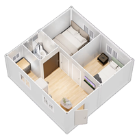 Maison Modulaire Extensible de Luxe Hiverisée, Conteneur de 20 pieds, Conteneur de 40 pieds, Résistante au Vent et Pliable, Ignifuge et Insonorisée, pour Salle de Bain